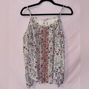 Women’s Rewind Floral Cold Shoulder Blouse